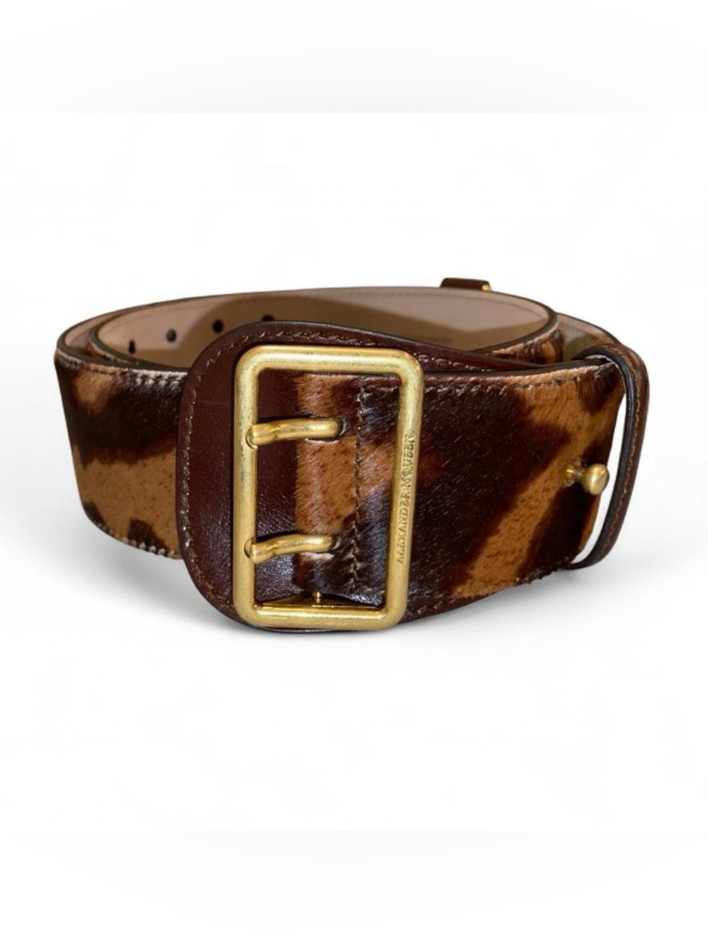 Alexander McQueen Vintage Leopard Print Belt